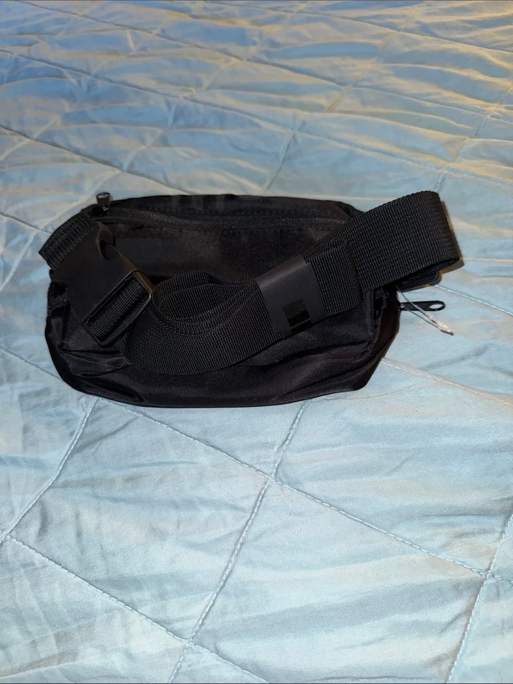 Unisex Black Nylon Belt Bag / Crossbody Fanny Pack - Minimalist Style